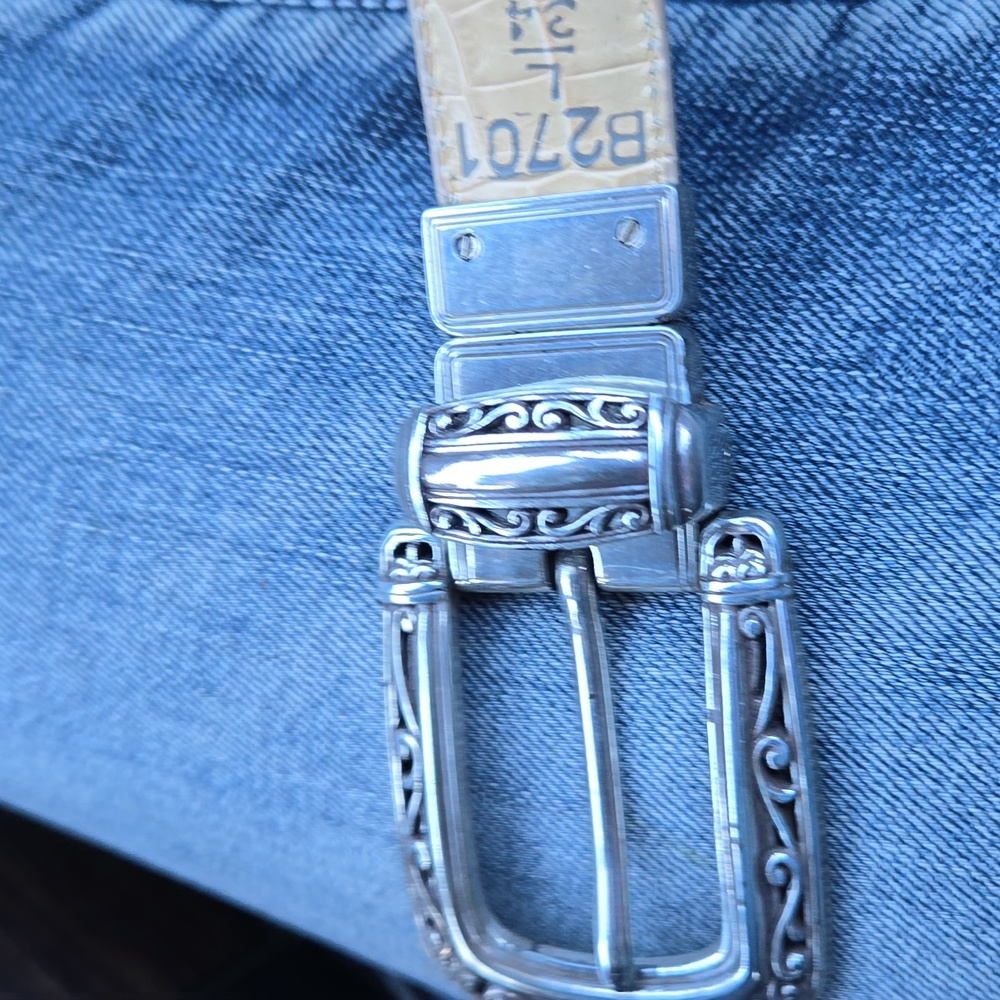 Brighton reversible tan/white belt